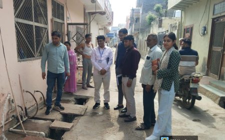 कठूमर क्षेत्र में पेयजल आपूर्ति का अधिकारियों ने किया निरीक्षण