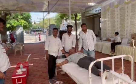 सादड़ी मे 14 वा रक्तदान शिविर आयोजित युवाओं ने दिखाया उत्सव