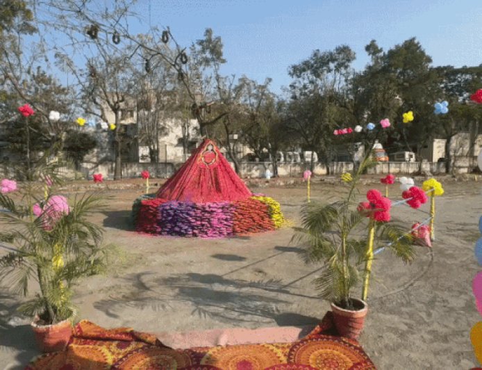 भीलवाड़ा में 125 स्थानों पर होलिका दहन आज:शहर में 11 हजार कंडो ओर कपूर से वैदिक दहन,हरनी गांव में पूजे जाएंगे सोने के प्रहलाद ओर चांदी की होलिका