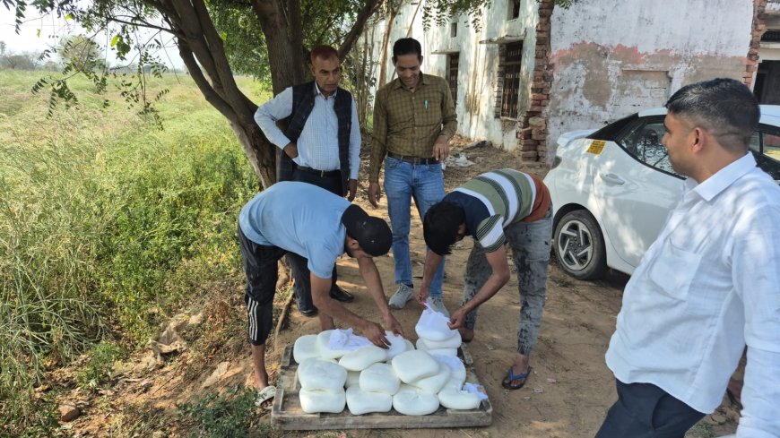 विभिन्न दुकानो डेयरी से घई, पनीर दूध के नमूने लेने के साथ जप्त किया