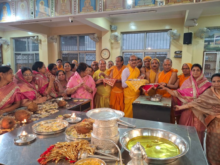 गायत्री नगर  मन्दिर जी में  केसर तिलक होली का हुआ आयोजन