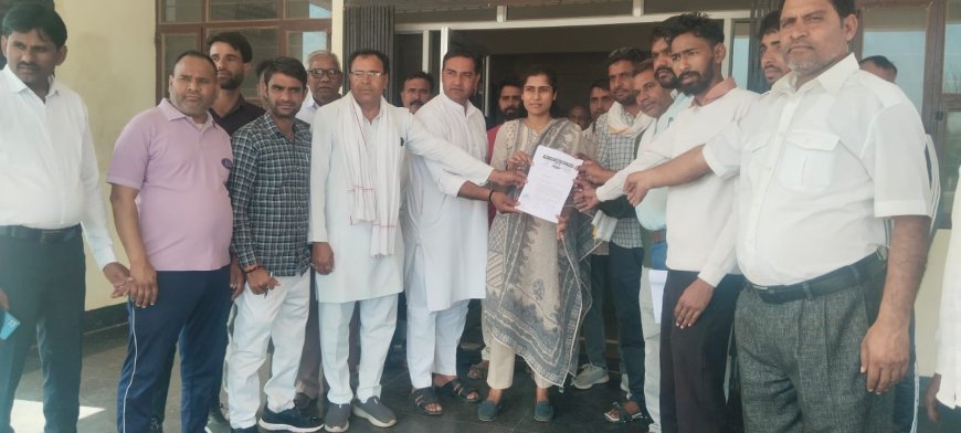 मालाखेड़ा में अंबेडकर की प्रतिमा स्थापित करने की मांग को लेकर उपखंड अधिकारी को   सौंपा ज्ञापन