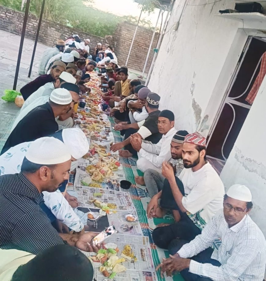 गजनपुरा में इफ्तार पार्टी का कार्यक्रम,लोगों ने की शिरकत; रोजेदारों ने की देश में अमन-चैन की दुआ