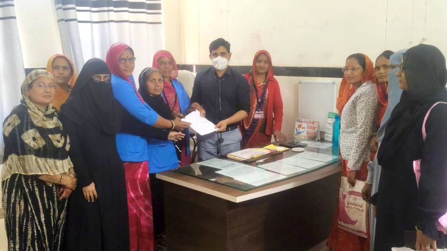 नियमितीकरण और मानदेय वृद्धि को लेकर मकराना में आशा सहयोगिनियों का प्रदर्शन, पीएमओ को सौंपा ज्ञापन