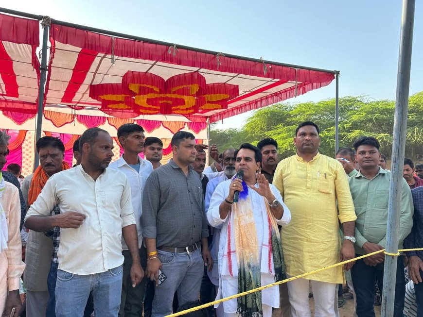 विधायक राजेंद्र मीणा ने नवीन ग्राम पंचायत मुख्यालय शीशवाड़ा मे अभिनंदन समारोह में लिया भाग क्षेत्र के विकास का किया वादा