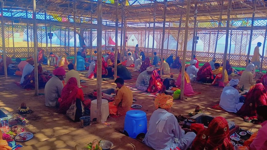 राणासर निर्झरा  धाम आश्रम पर 108 कुडीय श्री लक्ष्मी नारायण महायज्ञ का शानदार आगाज