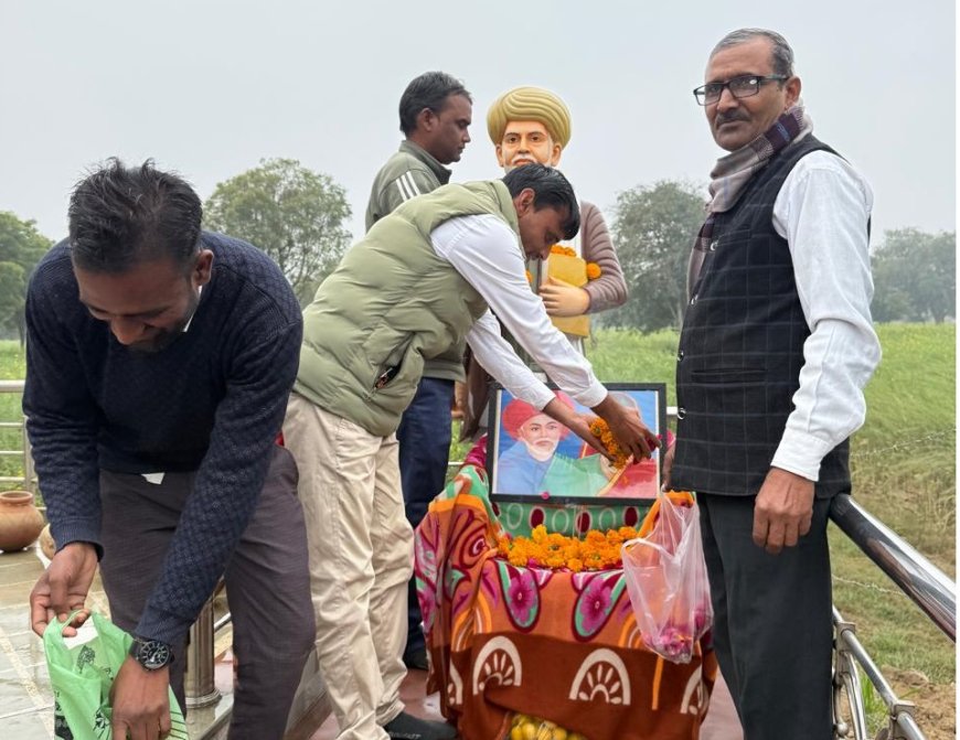 सकट में सैनी समाज ने सावित्रीबाई फुले की 129 वीं पुण्यतिथि मनाई, पुष्पांजलि अर्पित कर दी श्रद्धांजलि, सिद्धांतों पर चलने का किया आह्वान