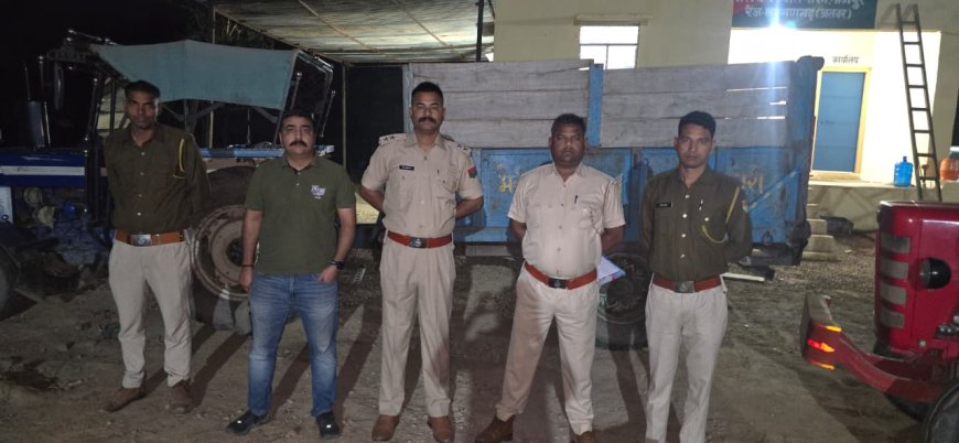 लक्ष्मणगढ़ वन विभाग ने अवैध खनन पर की बड़ी कार्रवाई, जेसीबी, ट्रैक्टर-ट्रॉली जब्त