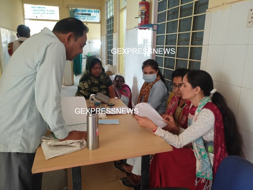 गोविन्दगढ़ सीएचसी में हैल्थ चेकअप:115 लोगों की बीपी, शुगर, स्पाइरोमीटर समेत अन्य जांचें  हुई