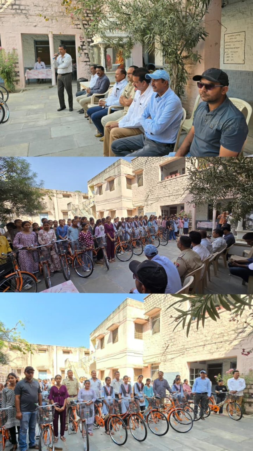 पीएमश्री  राजकीय उच्च माध्यमिक विद्यालय तखतगढ़ में नि शुल्क साइकिल वितरण कार्यक्रम आयोजित