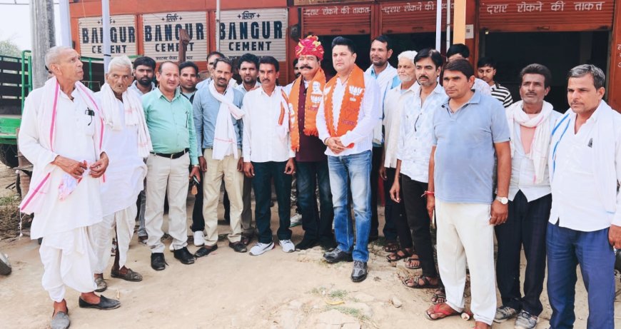 अलवर दक्षिण से भाजपा प्रदेश कार्यसमिति सदस्य जय आहूजा का कार्यकर्ताओं ने किया स्वागत