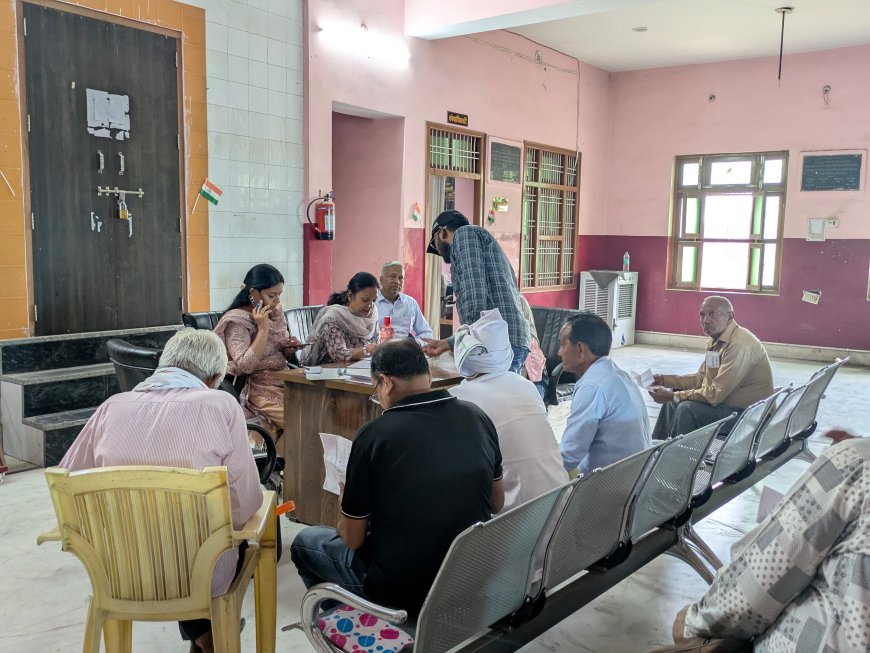 खैरथल-तिजारा में पेंशन शिविर आयोजित, 25 शिकायतों का मौके पर निस्तारण