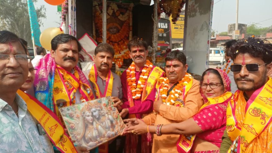 महुवा से खाटू श्याम जी के लिए निकली छठी पदयात्रा, श्रद्धालुओं का जगह-जगह भव्य स्वागत