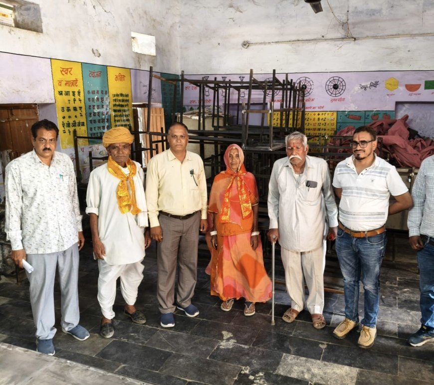 ढोसर स्कूल को भामाशाह ने फर्नीचर व कम्प्यूटर भेंट किए