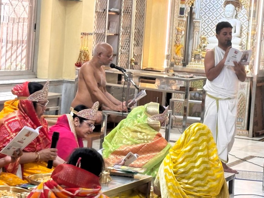 मुनि श्री प्रणम्य सागर जी महाराज द्वारा रचित, श्री वर्धमान स्तोत्र विधान; ऋद्धि मंत्रों के साथ हुआ सम्पन्न