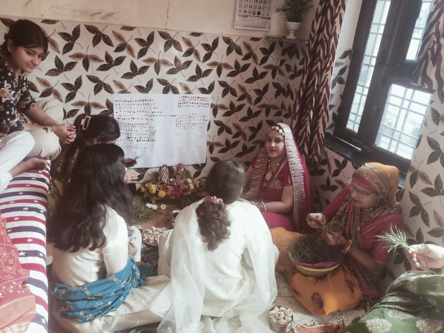 महिलाओं ने सामूहिक रूप से गणगौर माता की निकली बिंदोरी. घर-घर में की पूजा