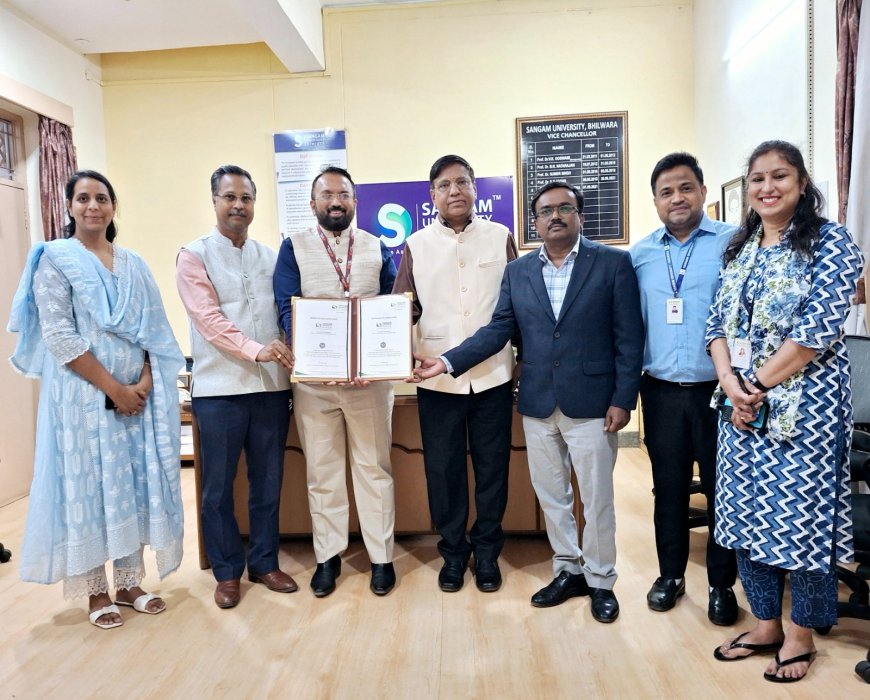 संगम विश्वविद्यालय ने इंडिया पोस्ट पेमेंट्स बैंक के साथ किया महत्वपूर्ण एमओयू, उद्योग–शिक्षा सहयोग को मिलेगा नया आयाम