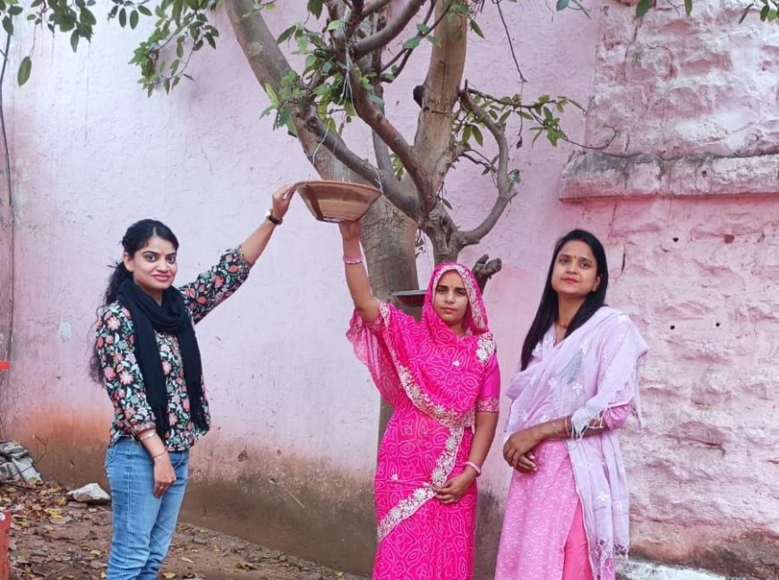 पक्षियों को पीने के पानी को लगाए परिंडे, बलेश बोली- पक्षी मानव के मित्र