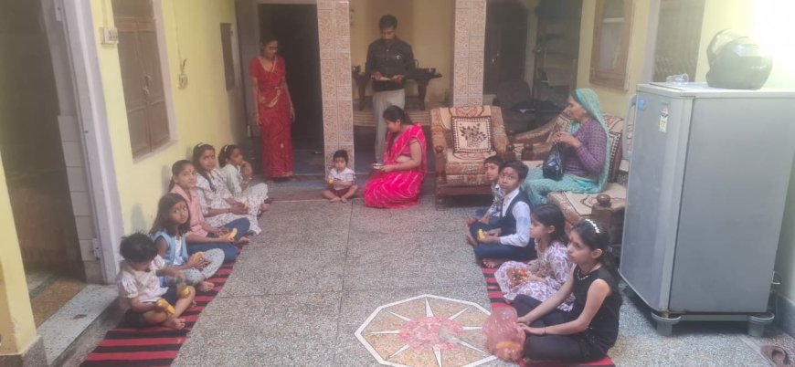 शारदीय नवरात्र: देवी स्वरूप कन्याओं का हुआ घर-घर पूजन