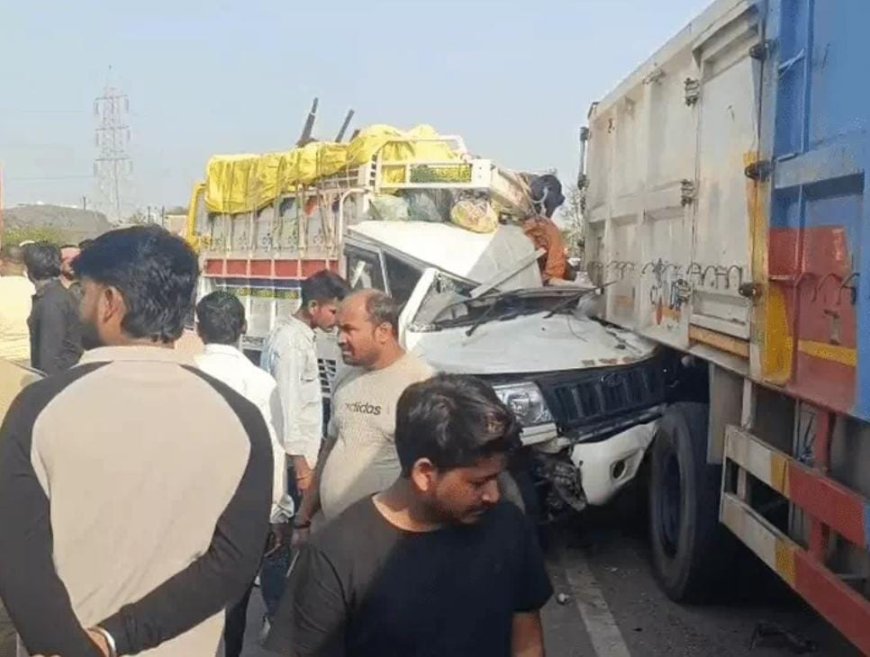 कौशाम्बी में भीषण सड़क हादसा,श्रद्धालुओं की पिकअप गाड़ी ट्रेलर ट्रक से टकराई, 5 महिलाओं समेत 8 की मौत,दो दर्जन