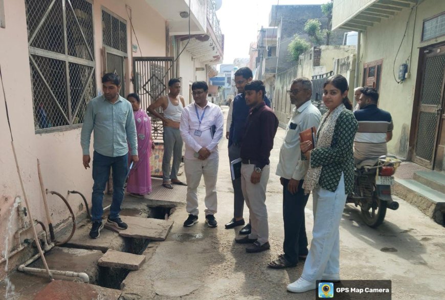 कठूमर क्षेत्र में पेयजल आपूर्ति का अधिकारियों ने किया निरीक्षण