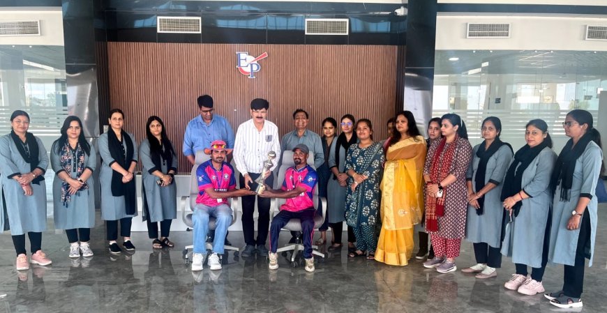 Ep ने नेशनल क्रिकेट व्हीलचेयर खिलाड़ियों का किया भव्य सम्मान