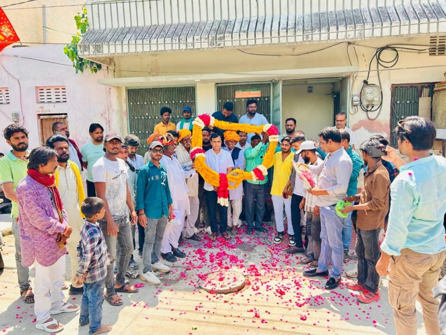 भाजपा अ.जा. मोर्चा के नवनियुक्त प्रदेश मंत्री रोशन मेघवंशी का भव्य स्वागत