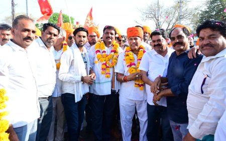 बारां में हनुमान जन्मोत्सव पर निकली भव्य पदयात्रा, कांग्रेस खेल प्रकोष्ठ ने किया जोरदार स्वागत