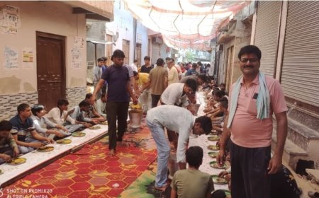 किशनगढ़ बास में भंडारे का आयोजनः हनुमान जन्मोत्सव पर उमड़ी श्रद्धालुओं की भीड़