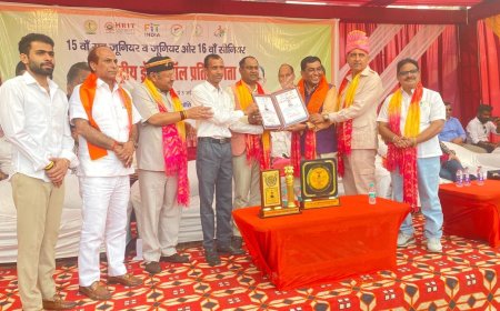 गाजियाबाद में राष्ट्रीय ड्रॉप रोबॉल प्रतियोगिता का भव्य आगाज, सांसद किरीट सोलंकी को ‘हिन्द गौरव विभूषण’ सम्मान