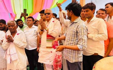 कैबिनेट मंत्री डॉ किरोडी लाल मीणा ने मनोहरपुर तीन दिवसीय   कन्हैया दंगल का किया उद्घाटन