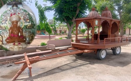 भगवान श्री महावीर जी रथ दर्शन, सोमवार को करेंगे सिरस में भ्रमण