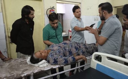 गोविंदगढ़-सीकरी मार्ग पर बाइक फिसलने से माँ-बेटे घायल