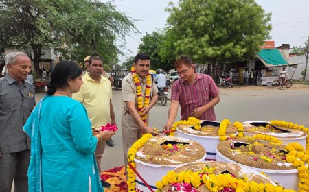 समृद्ध भारत अभियान द्वारा शहर के विकास की दिशा में एक और सार्थक कदम;  कृष्णा नगर चौराहे पर सर्किल का कराया निर्माण, सुगम होगी यातायात व्यवस्था ,