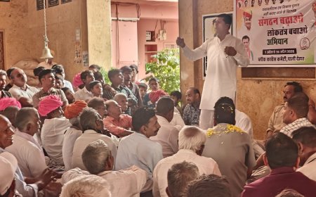 भाजपा संविधान काे कमजाेर कर रहीं, बचाने की लड़ाई में हर कार्यकर्ता बने सिपाही- हरिशंकर मेवाड़ा