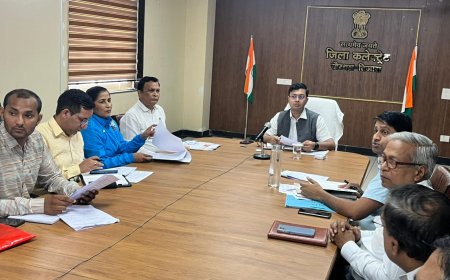 जिला कलेक्टर की अध्यक्षता में साप्ताहिक समीक्षा बैठक का हुआ आयोजन