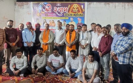 गोविंदगढ़ में कल श्री श्याम वंदना महोत्सव:कई कलाकार देंगे प्रस्तुति, भूमि और झंडा पूजन हुआ