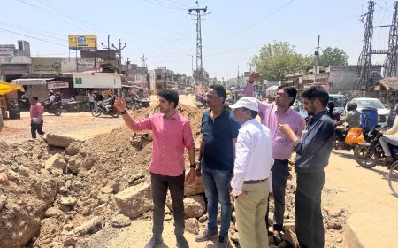 बीडीए आयुक्त ने किया विकास कार्यों का निरीक्षण; आयुक्त बोले- समय निर्धारित कर गुणवत्ता से कराए विकास कार्य