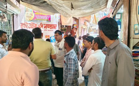 नगर पालिका ने अस्थाई अतिक्रमणकारीयो से की समझाइए नहीं मानने पर वसूला 6600 रुपए का जुर्माना