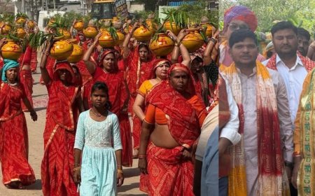 गांधीनगर में गूँजे देवी-देवताओं के जयकारे: विधायक बहादुर सिंह कोली के सानिध्य में कलश यात्रा के साथ प्राण प्रतिष्ठा महोत्सव शुरू, 20 अप्रैल को होगा विशाल भंडारा