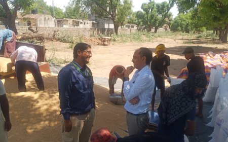 उप तहसीलदार ने किया गेहूं खरीद केंद्र का औचक निरीक्षण; अब तक 7588 क्विंटल गेहूं की हुई तुलाई