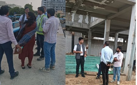 जिला कलेक्टर ने 34 एमएलडी एसटीपी व जिला अस्पताल का किया निरीक्षण; गुणवत्ता के साथ कार्य पूर्ण करने के निर्देश