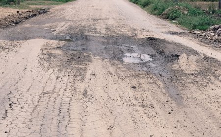 65 करोड़ की सड़क निर्माण से पहले ही खराब: जगह-जगह गड्ढे, डामर उखड़ा; परियोजना निदेशक बोले- ठीक करवा देंगे