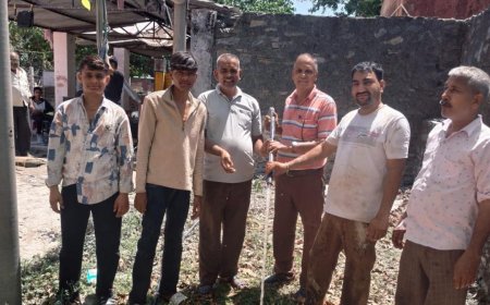 भामाशाह संदीप सोनी ने पिता की स्मृति में विद्यालय में करवाया बोरिंग, दूर की पानी की किल्लत