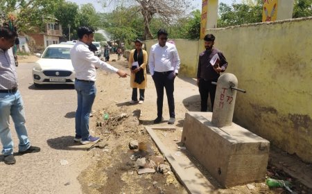 ग्रीष्म ऋतु में सुचारू पेयजल आपूर्ति को लेकर जिला कलेक्टर ने पान्हौरी मे किया औचक निरीक्षण; अवैध कनेक्शन काटने के दिए सख्त निर्देश