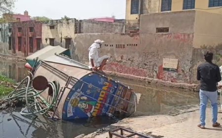 रामबास में गंदे पानी का सड़क पर कब्जा शिकायतों के अंबार पर बैठा है बेपरवाह प्रशासन