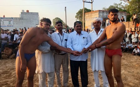 हलैना में राष्ट्रीय कुश्ती दंगल संपन्न: जीतू हरियाणा और सत्यवीर सह रहे संयुक्त विजेता; विधायक बहादुर सिंह कोली ने पहलवानों का बढ़ाया उत्साह