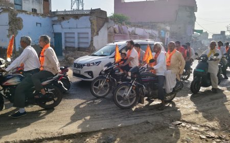 जय परशुराम के जयकारों से गूंजा लक्ष्मणगढ़; अक्षय तृतीया पर ब्राह्मण समाज ने निकाली भव्य बाइक रैली