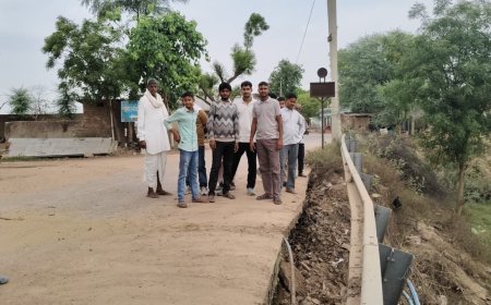 खेड़ली-भनोखर मार्ग के सालवाड़ी मोड़ की स्थिति गंभीर, रोज गुजरते सैकड़ों वाहन; चेतावनी बोर्ड तक सीमित प्रशासन