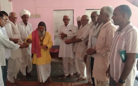 झडाया में 108 कुंडीय श्रीराम महायज्ञ की तैयारियाँ तेज; महंत सीताराम दास जी महाराज ने पीले चावल बाँटकर दिया निमंत्रण